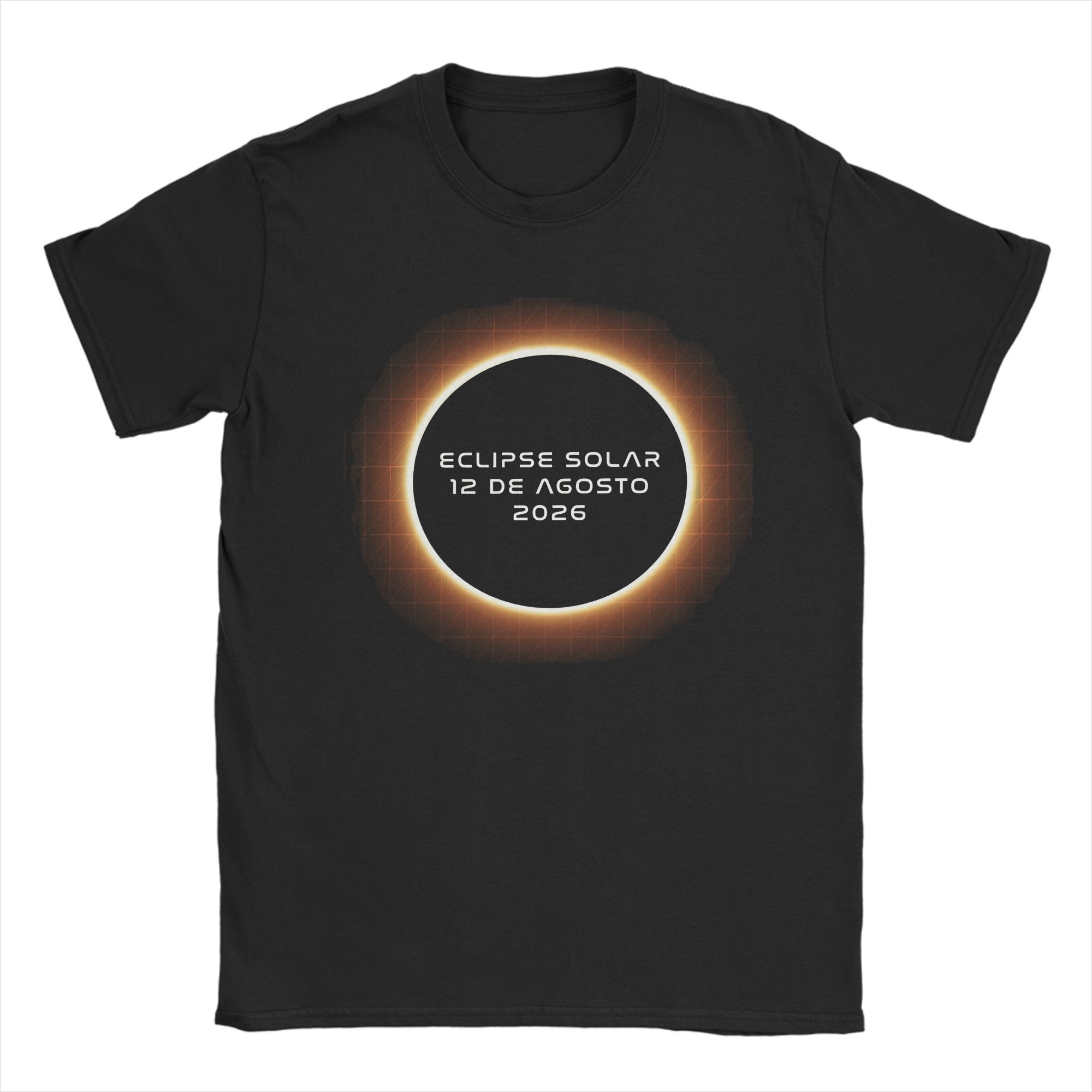 Summer Clothing In Spanish - T-shirt rétro pour hommes, éclipse solaire