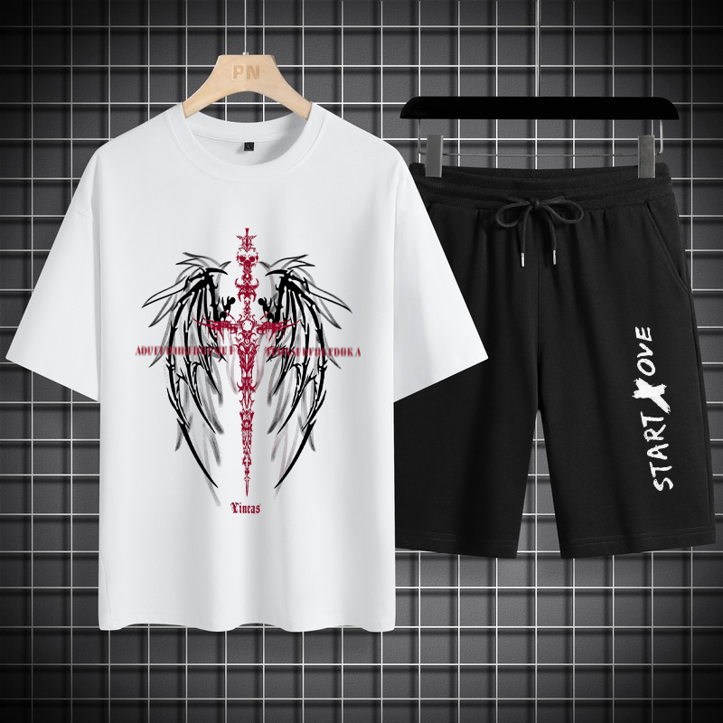 Summer Youth Clothing - 1 ensemble de t-shirts pour hommes,