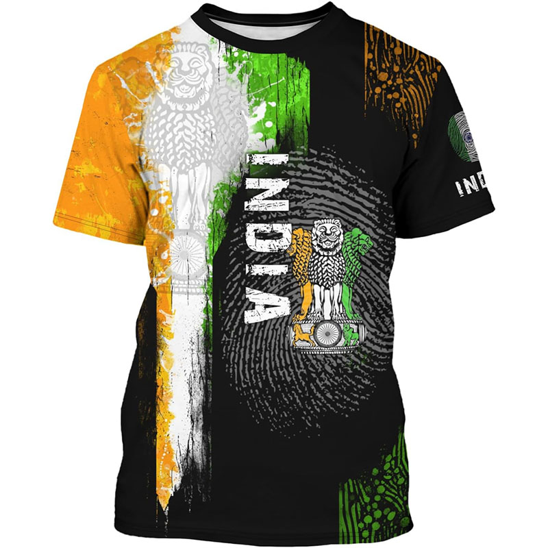 Summer Clothing India - T-shirt à Manches Courtes et Col