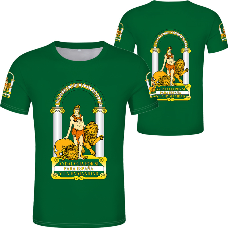 Summer Clothing In Spanish - Andalucie Espagne drapeau graphique t-shirts pour