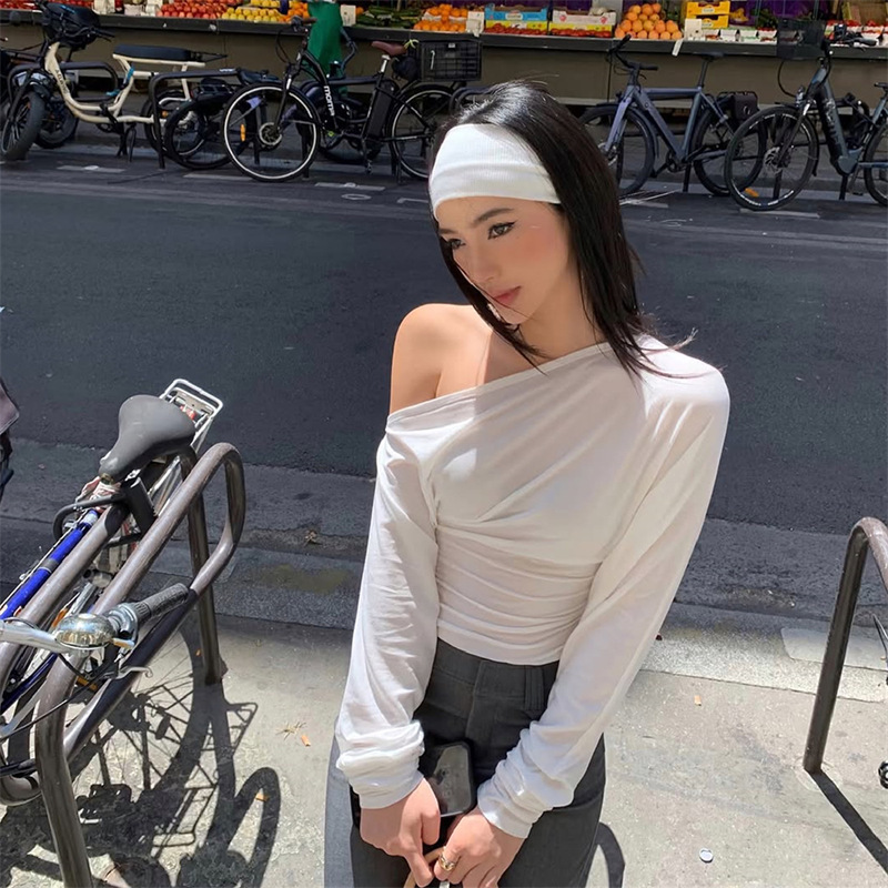 Off Shoulder Blouse - 2026 Haut asymétrique à une épaule