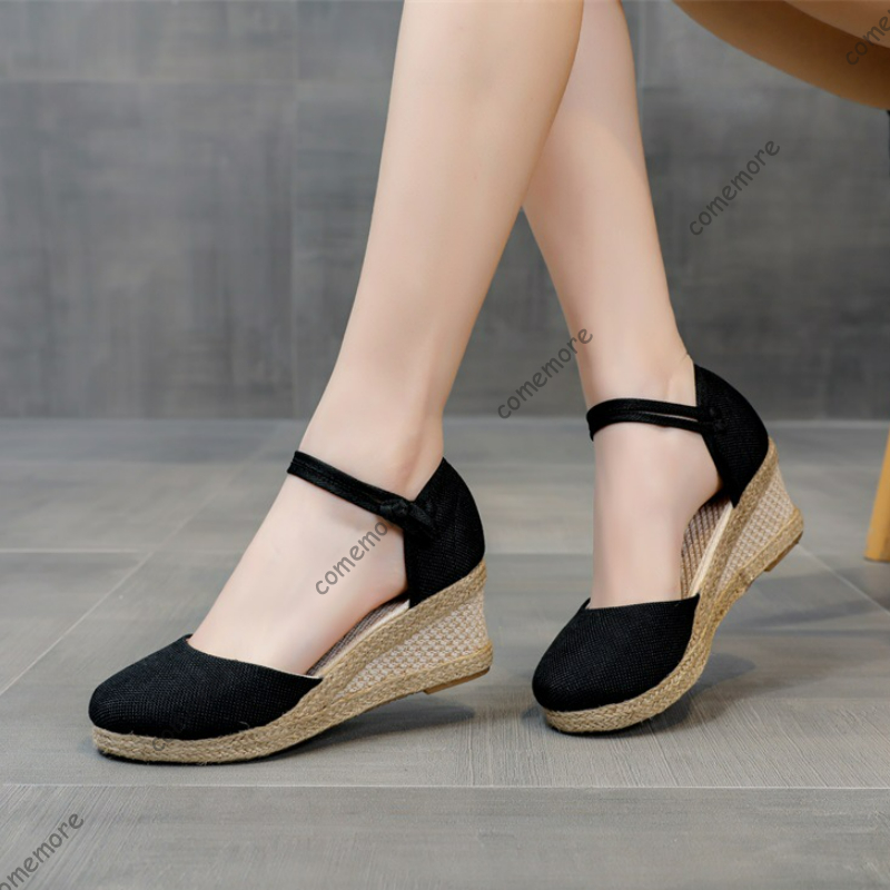 Espadrille Sandal Women - Comemore sandales chaussures d'été à talons