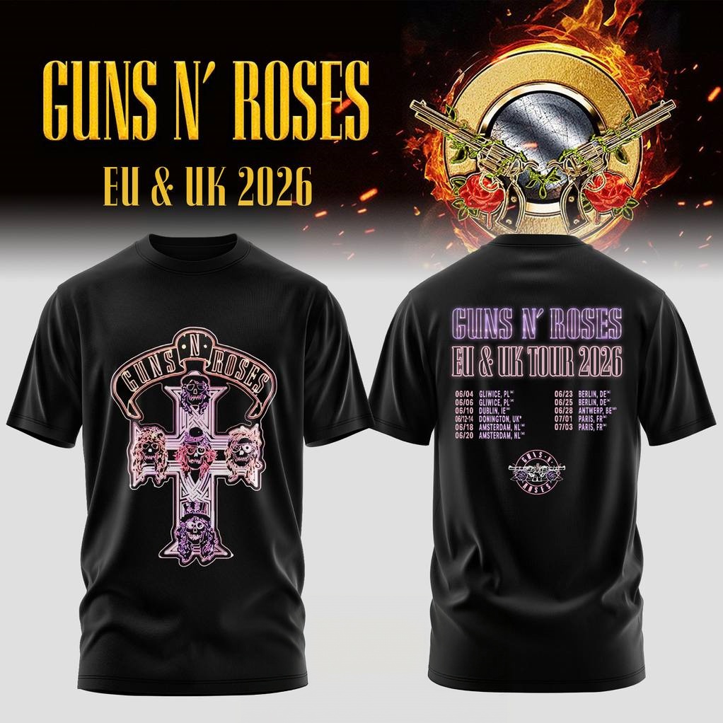 Summer Clothing Women Uk - T-shirt graphique Guns N Roses EU