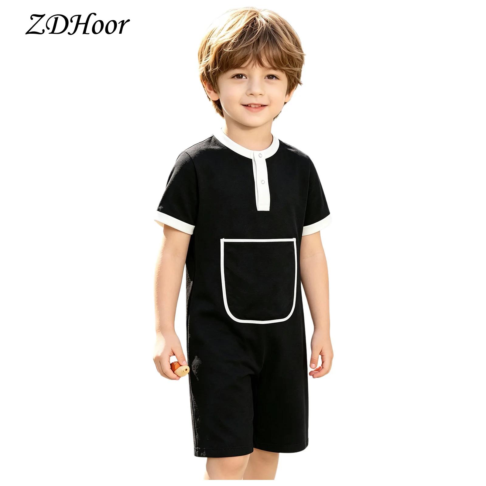 Summer Clothing Boys - Combinaison à boutons pour enfants garçons