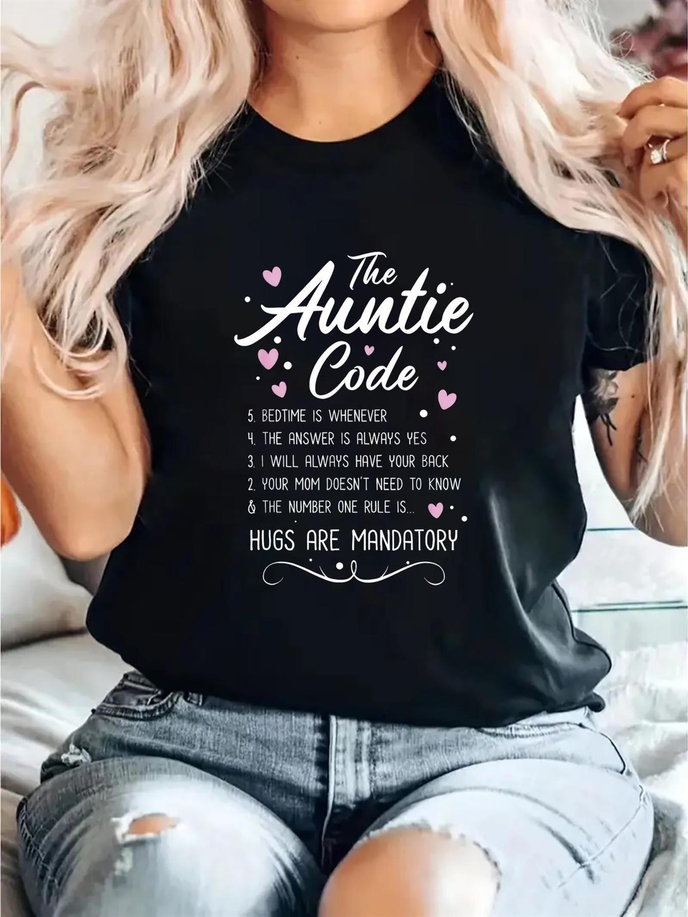 Summer Clothing Wear - T-shirt à thème tante amusant pour