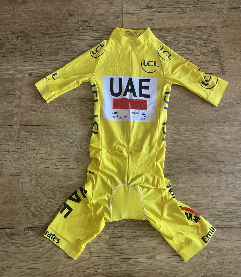 Yellow Summer Clothing - LASER-T-shirt de cyclisme jaune et fluide,