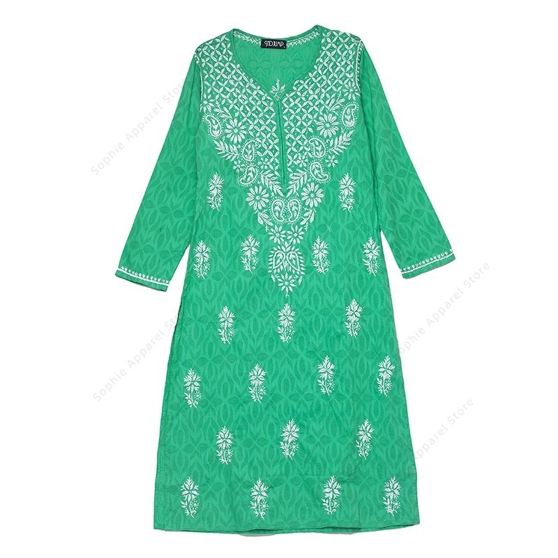 Summer Clothing India - Tunique brodée Kurti indienne/ pakistanaise pour