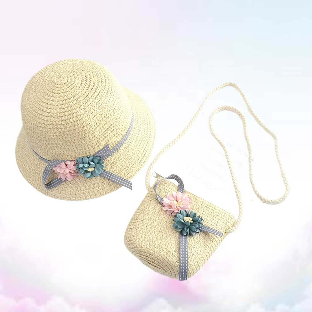 Beach Bag Straw - Ensemble de chapeau de paille et