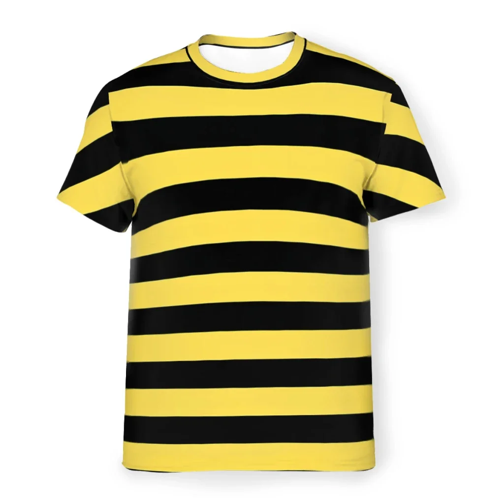 Yellow Summer Clothing - Mode couleur hommes T-Shirt abeille rayures