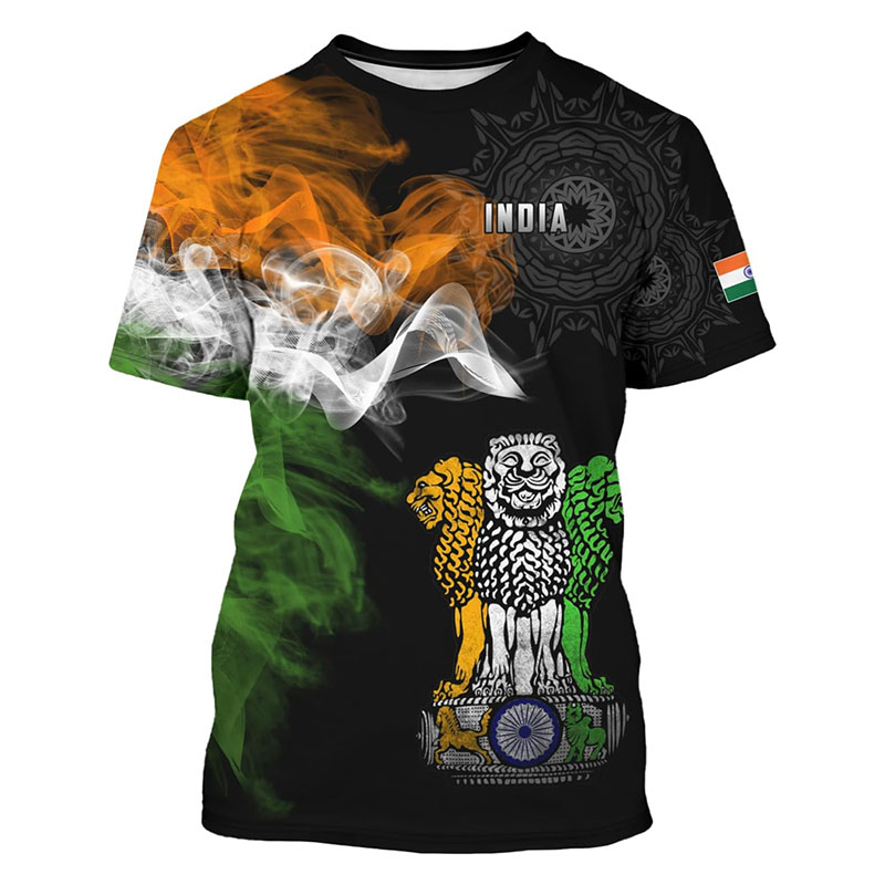 Summer Clothing India - T-shirt à Manches Courtes et Col