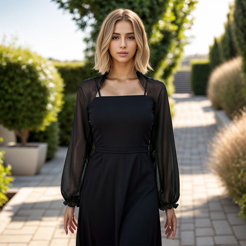 Off Shoulder Blouse - Châle en mousseline de soie de