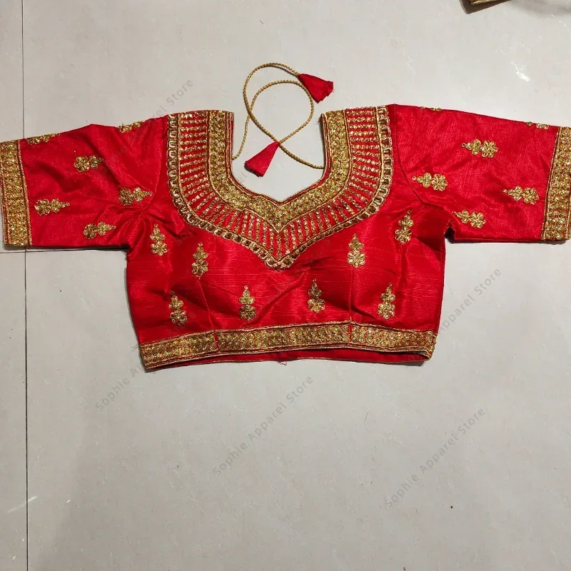 Summer Clothing India - Sari traditionnel indien avec broderie de