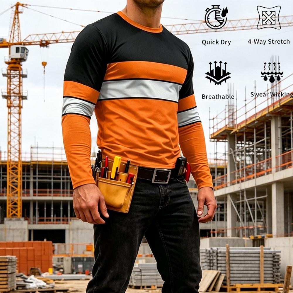 Quality Summer Clothing - T-shirt de travail rayé à manches