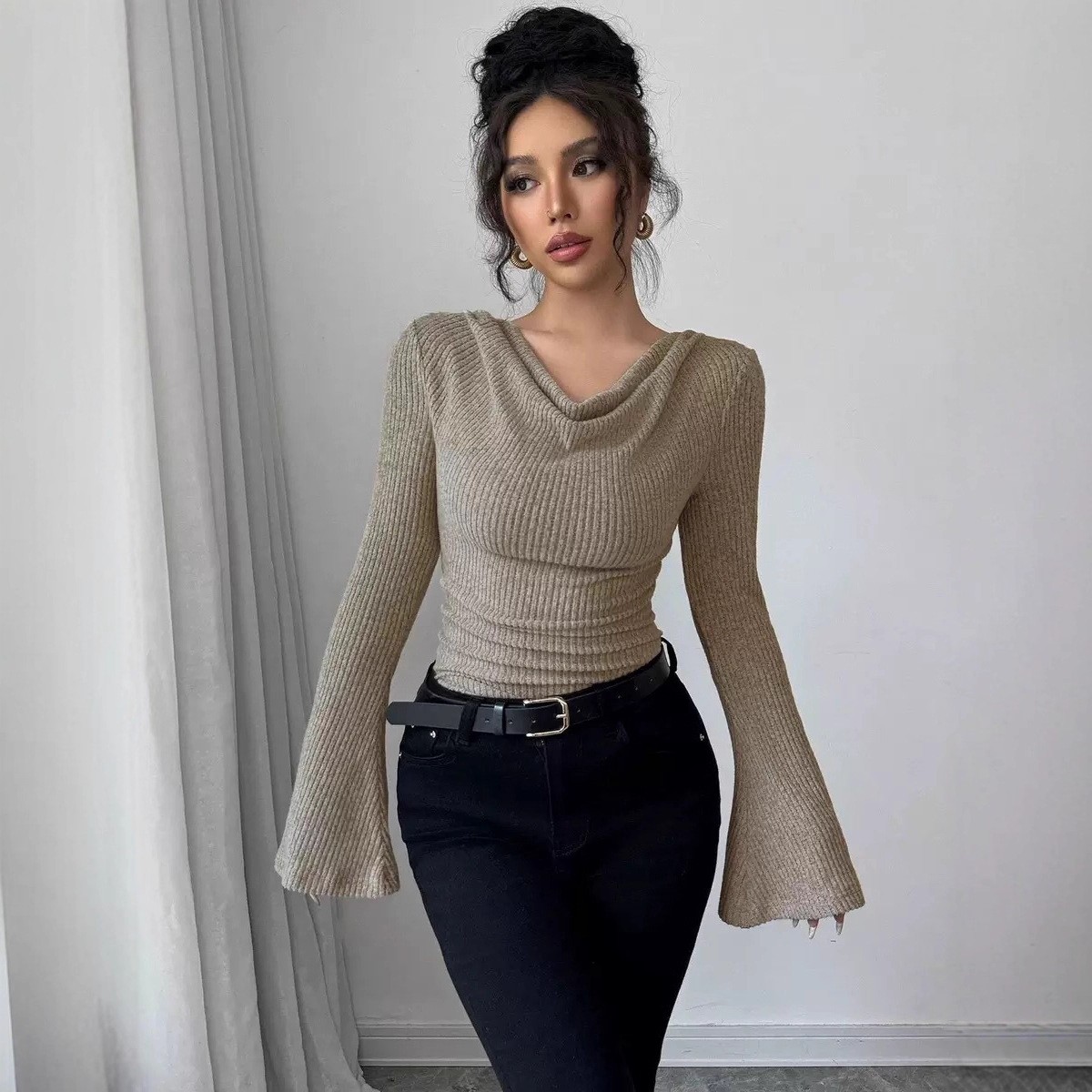 Blouse pour femme à manches lo - Off Shoulder Blouse avis et prix