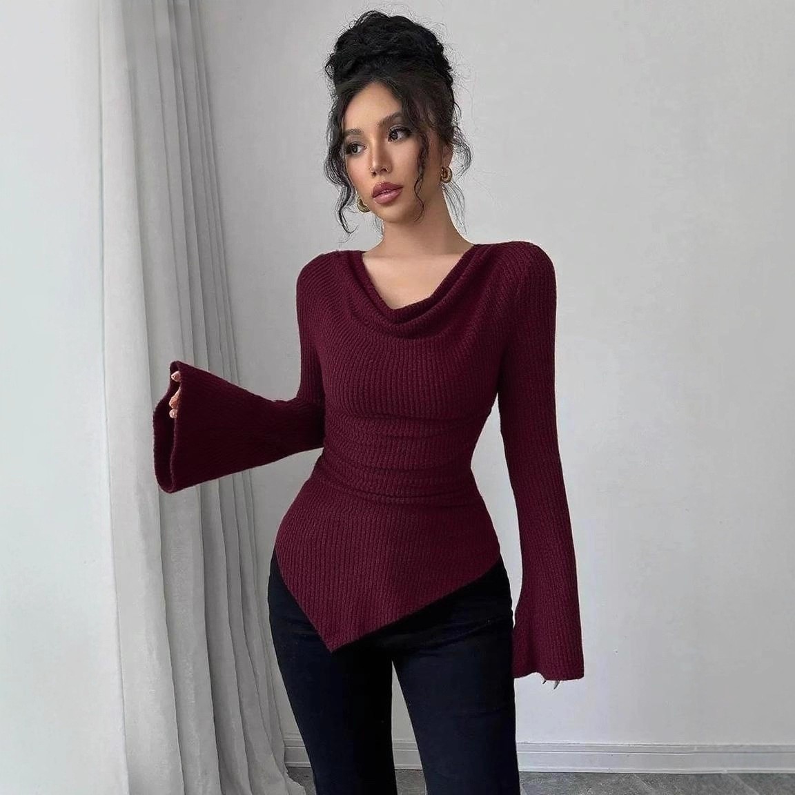 Blouse pour femme à manches lo - Off Shoulder Blouse avis et prix