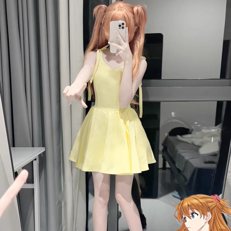 Shikinami Asuka Langley robe j - Yellow Summer Clothing avis et prix