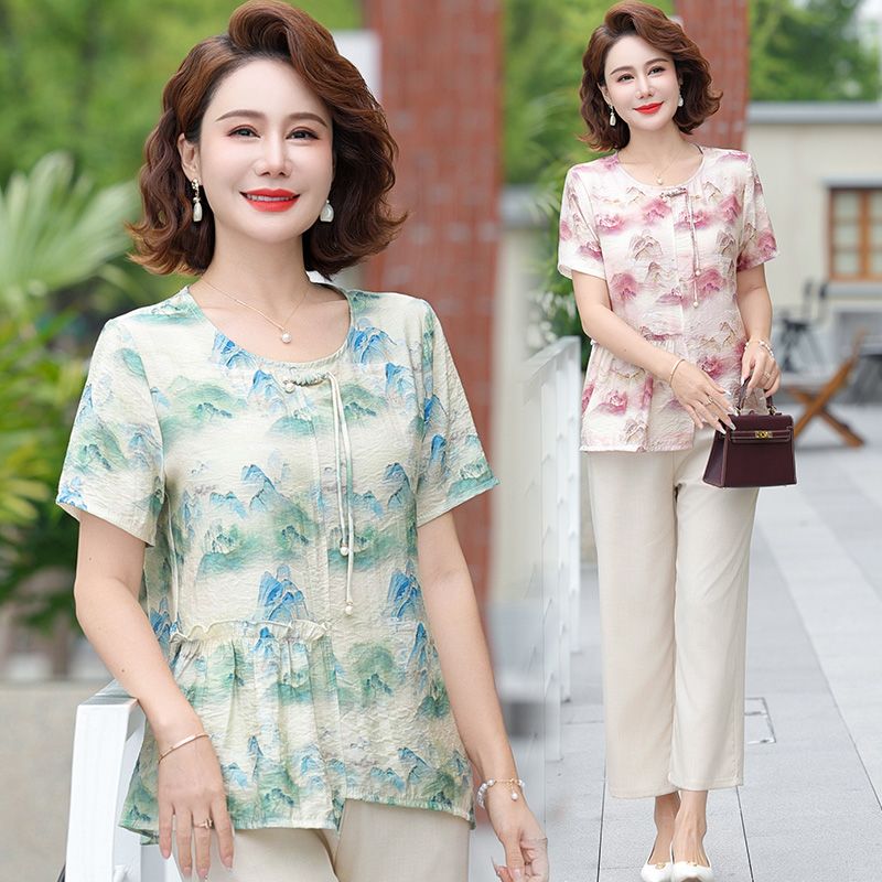 Haut en mousseline à manches c - Summer Clothing Over 60 avis et prix