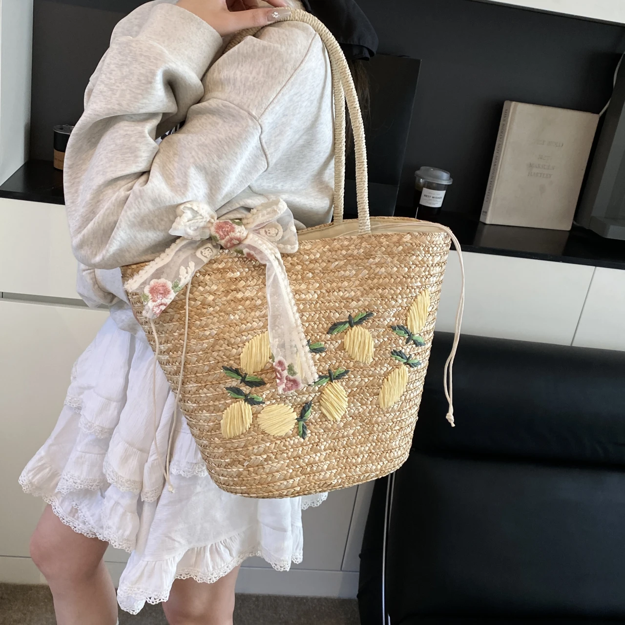Sac à bandoulière de plage de  - Beach Bag Straw avis et prix