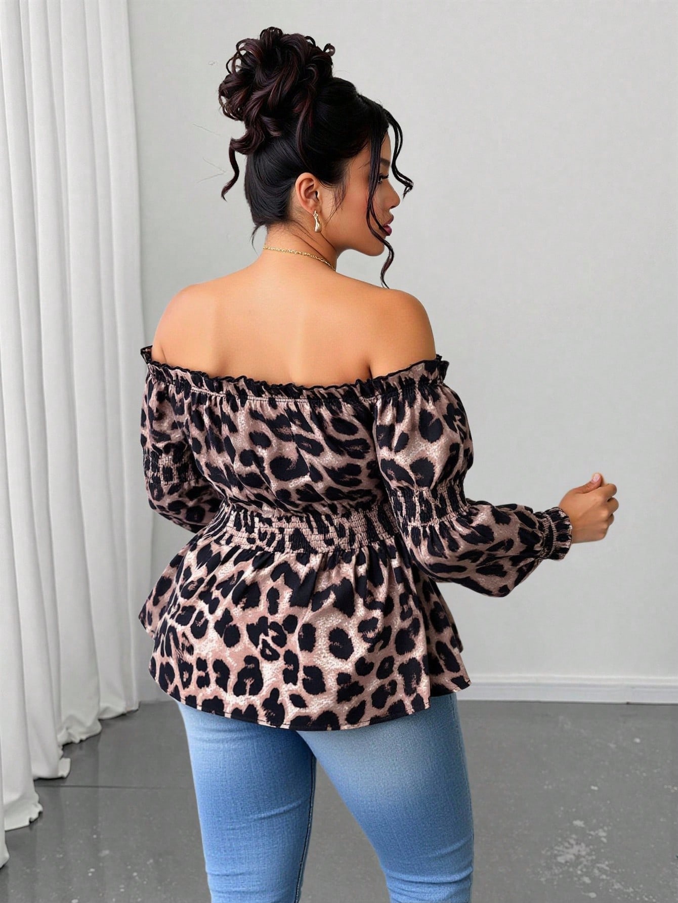 Chemisier à la mode à manches  - Off Shoulder Blouse avis et prix