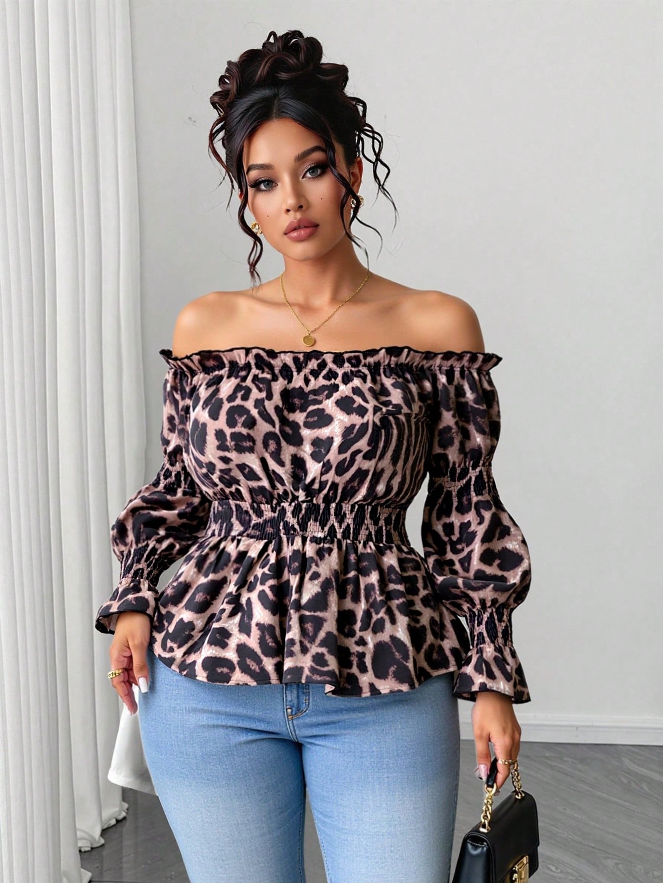 Chemisier à la mode à manches  - Off Shoulder Blouse avis et prix