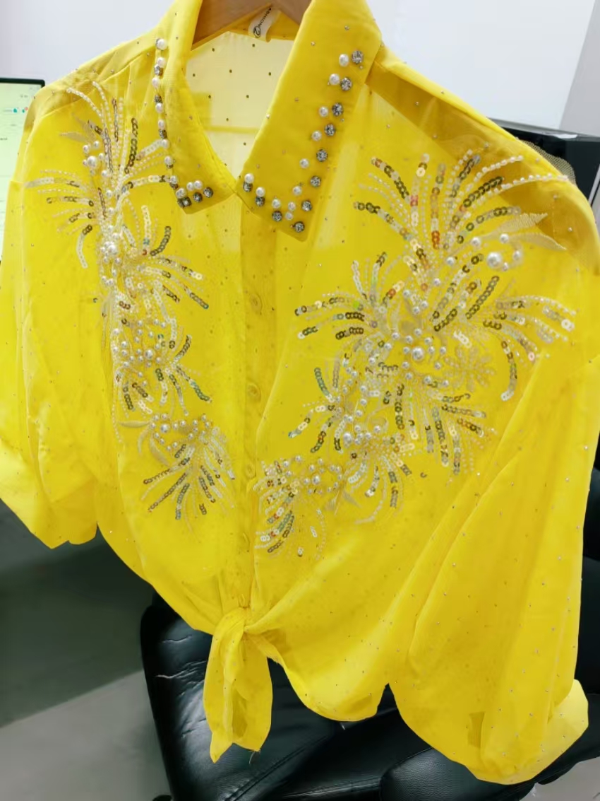 Chemisiers en Chiffon Jaune à  - Yellow Summer Clothing avis et prix