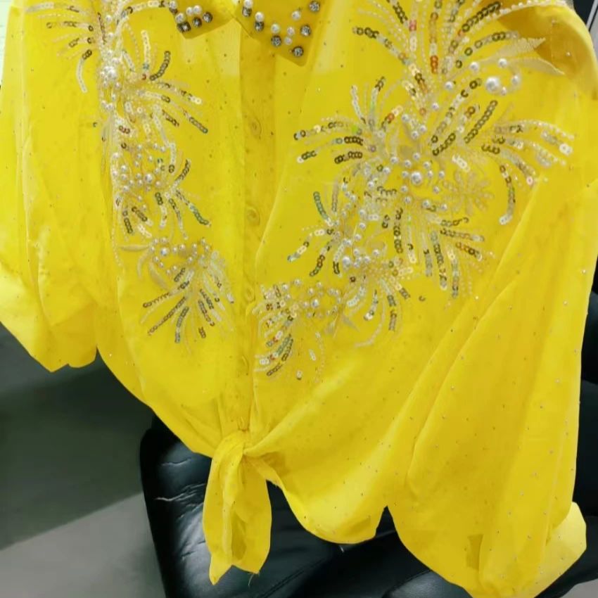 Chemisiers en Chiffon Jaune à  - Yellow Summer Clothing avis et prix