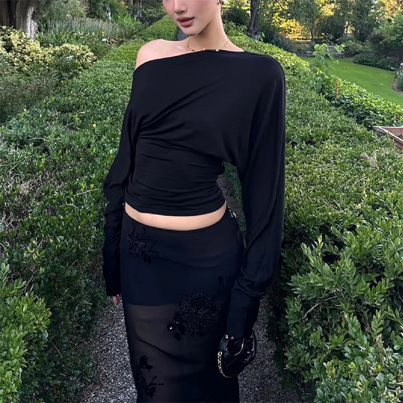 2026 Haut asymétrique à une ép - Off Shoulder Blouse avis et prix