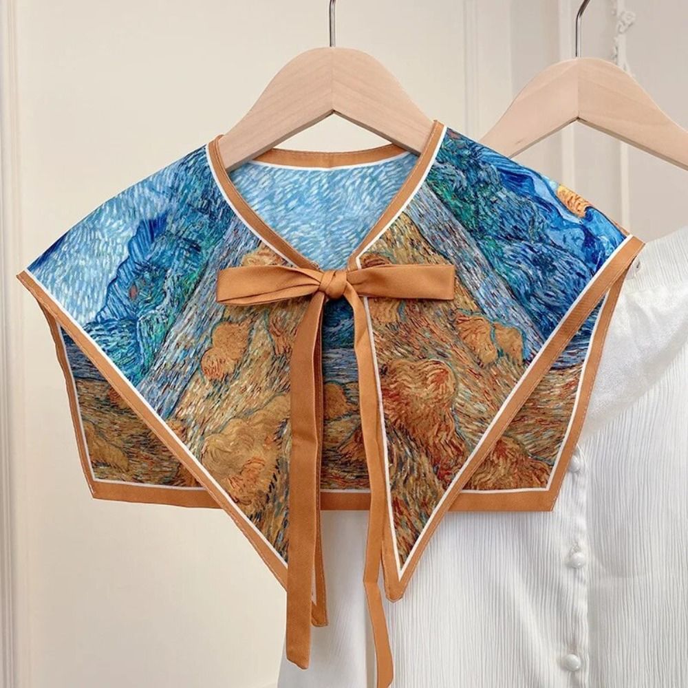 Faux col de chemise à motif fl - Off Shoulder Blouse avis et prix