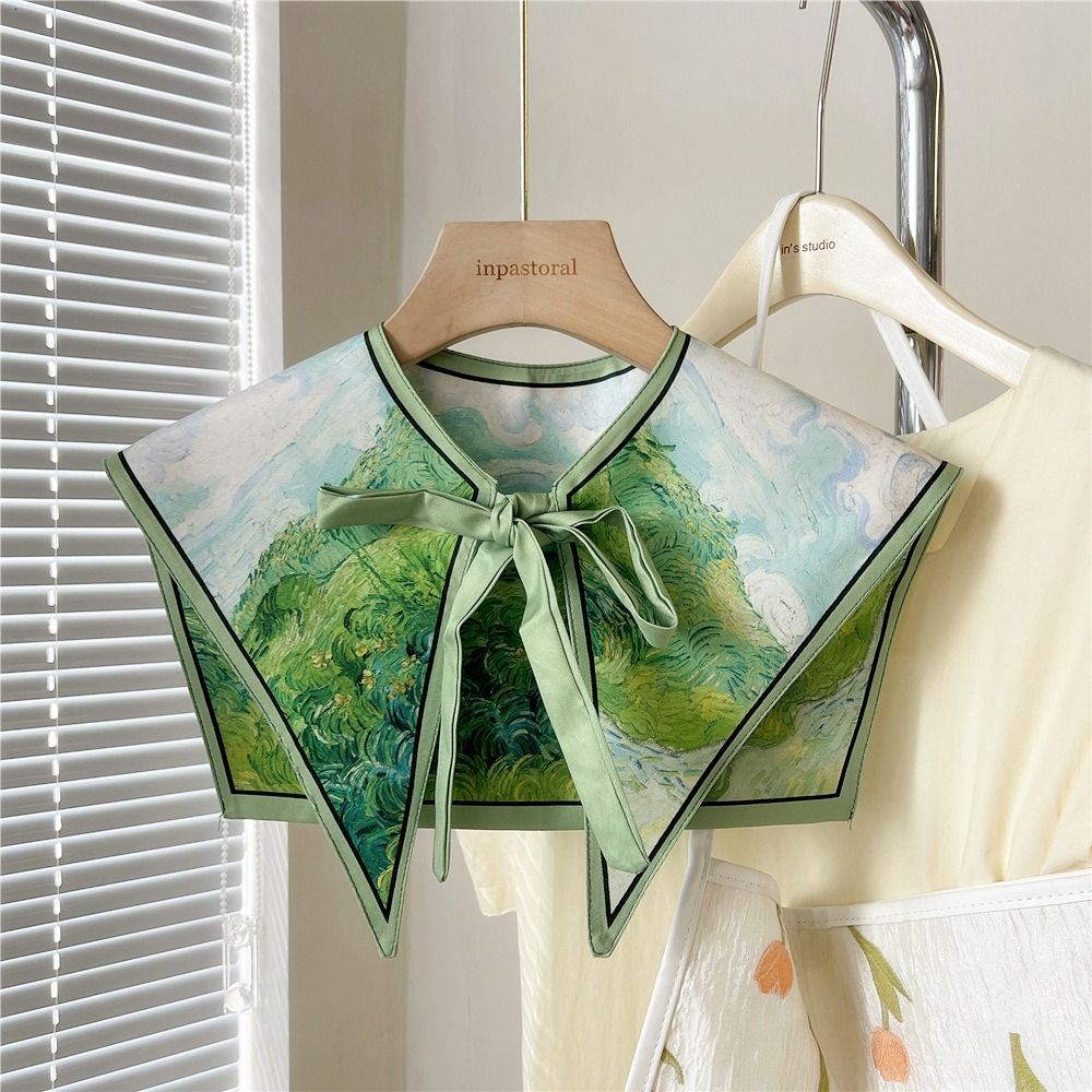 Faux col de chemise à motif fl - Off Shoulder Blouse avis et prix