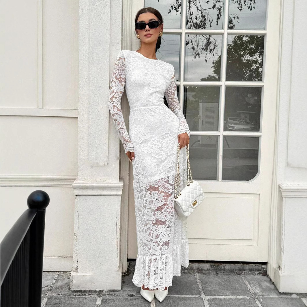 Robe longue en dentelle à manc - Summer Clothing New Look avis et prix
