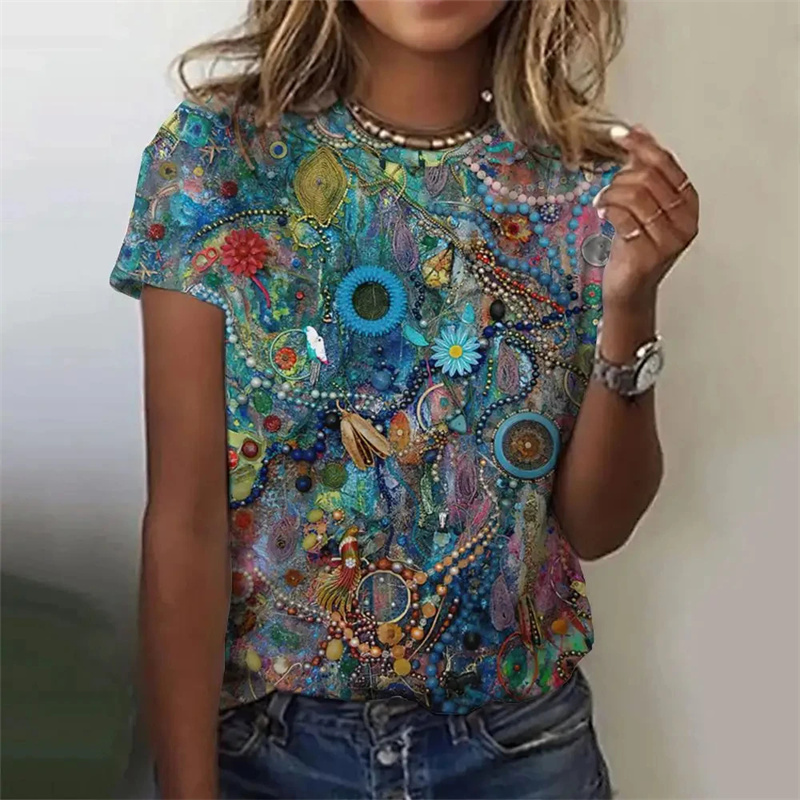 Harajuku-T-shirt imprimé 3D po - Summer Clothing India avis et prix