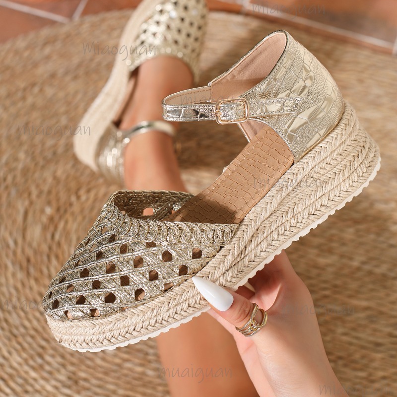 Sandales compensées bohèmes po - Espadrille Sandal Women avis et prix
