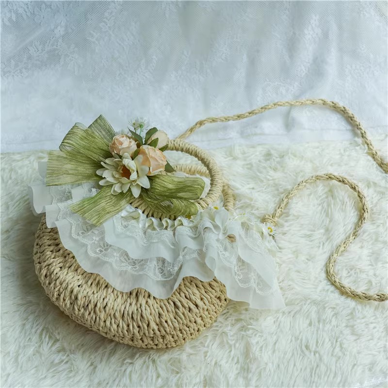 Sac tissé en paille de dentell - Beach Bag Straw avis et prix