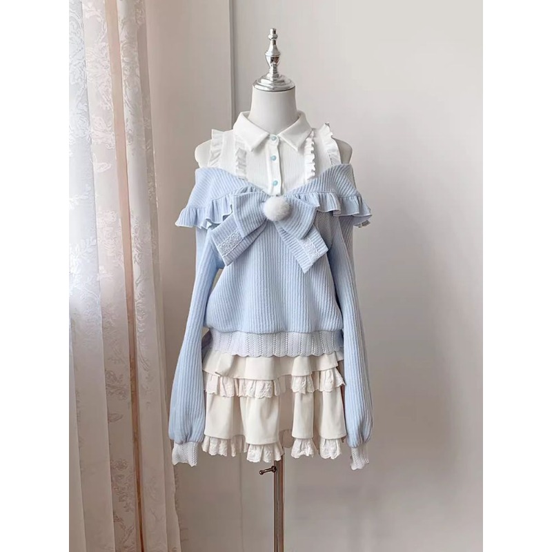 Ensemble 2 pièces Kawaii Soft  - Off Shoulder Blouse avis et prix