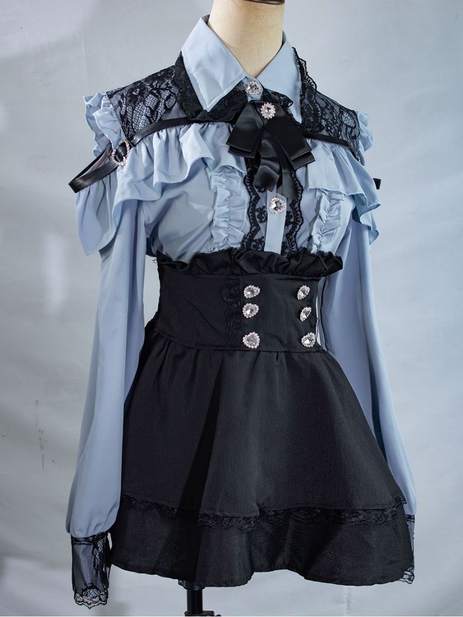 Ensemble 2 pièces uniforme JK  - Off Shoulder Blouse avis et prix