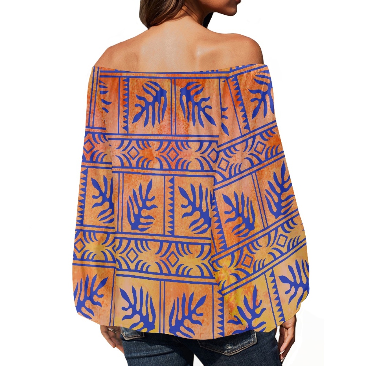 Vêtements tribaux polynésiens, - Off Shoulder Blouse avis et prix