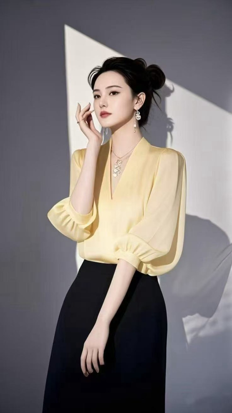 Chemisiers Vintage en mousseli - Yellow Summer Clothing avis et prix