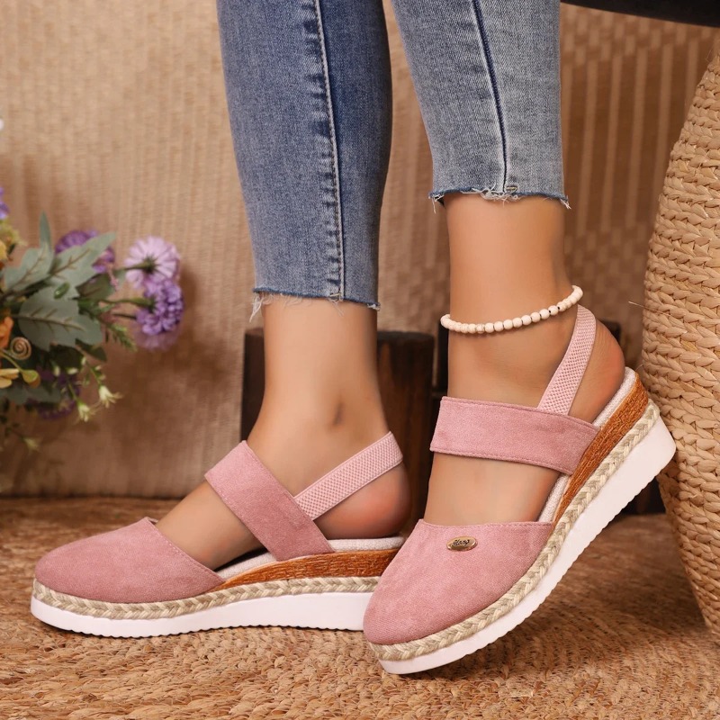 Sandales compensées fermées po - Espadrille Sandal Women avis et prix