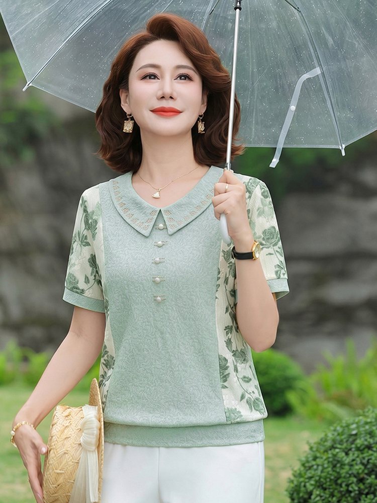 T-shirt amincissant à manches  - Summer Clothing Over 60 avis et prix