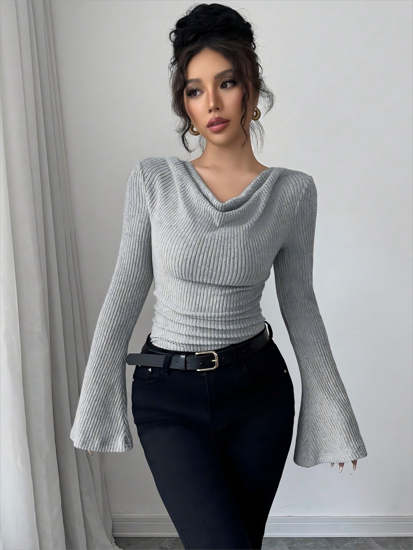 Haut pour femme en maille côte - Off Shoulder Blouse avis et prix
