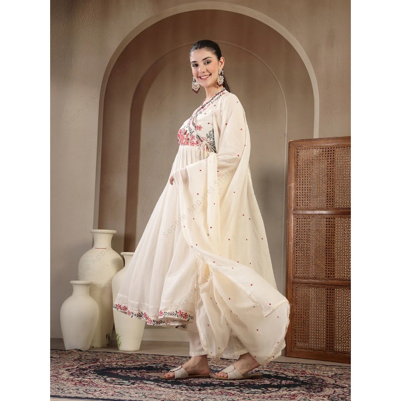 Ensemble Kurti Anarkali en cot - Summer Clothing India avis et prix