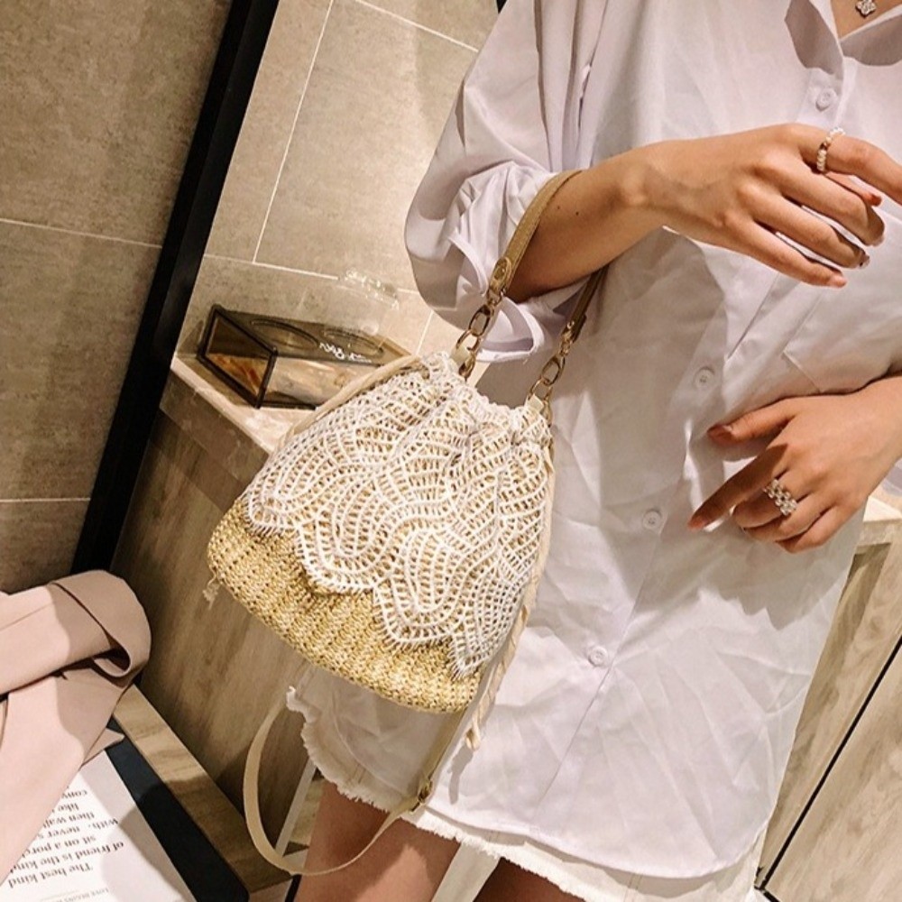 Sac à bandoulière portable en  - Beach Bag Straw avis et prix