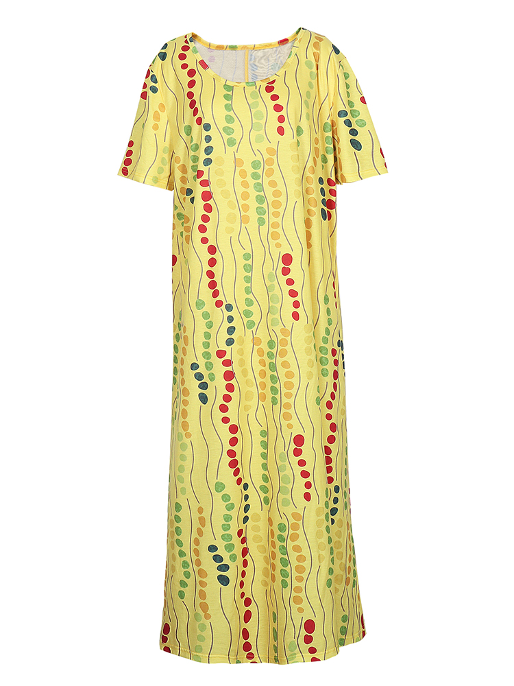 Robe midi imprimée jaune grand - Yellow Summer Clothing avis et prix