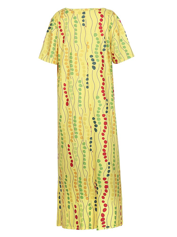 Robe midi imprimée jaune grand - Yellow Summer Clothing avis et prix