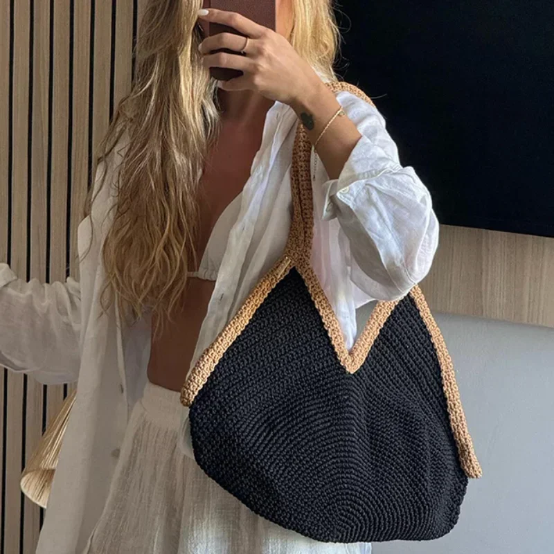 Nouveau sac à main tressé à la - Beach Bag Straw avis et prix