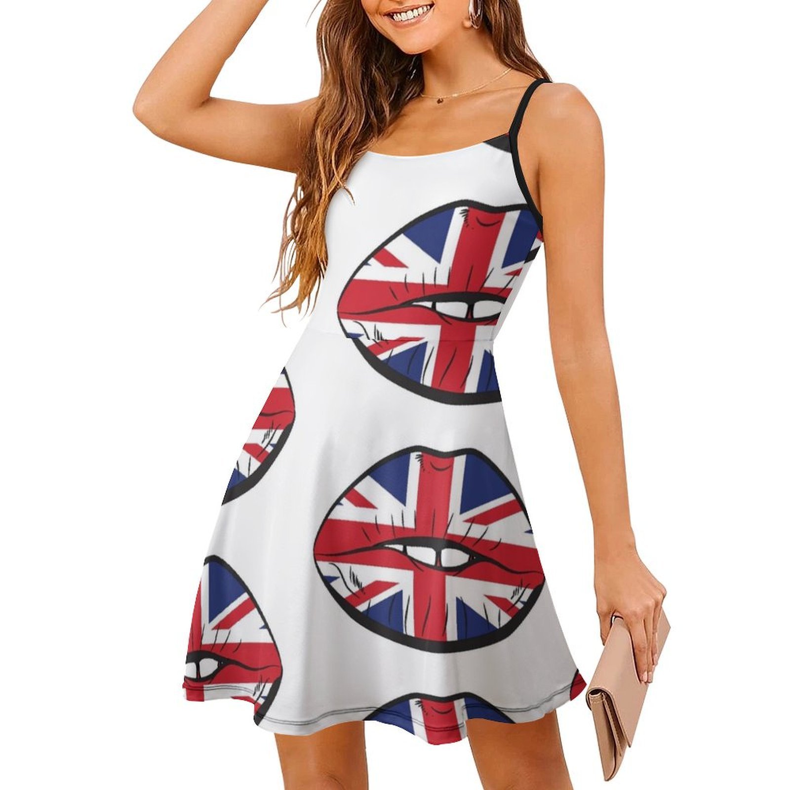 Drapeau britannique Fan lèvres - Summer Clothing Women Uk avis et prix