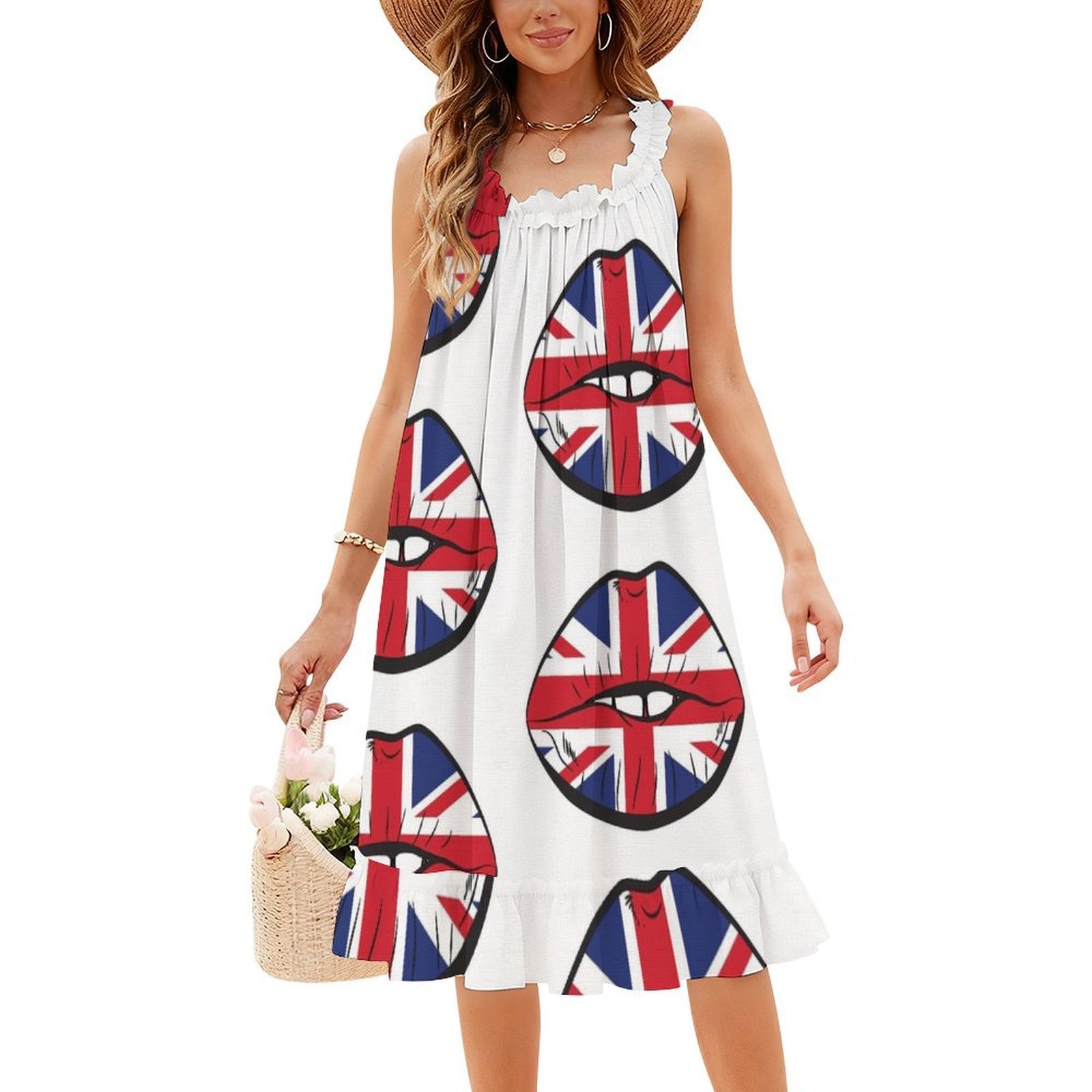Drapeau britannique Fan lèvres - Summer Clothing Women Uk avis et prix