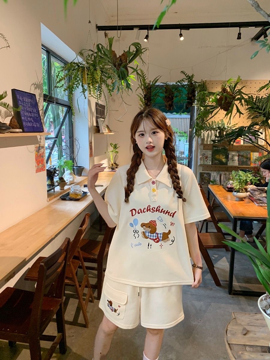 Kawaii broderie chien japon St - Summer Clothing Japan avis et prix