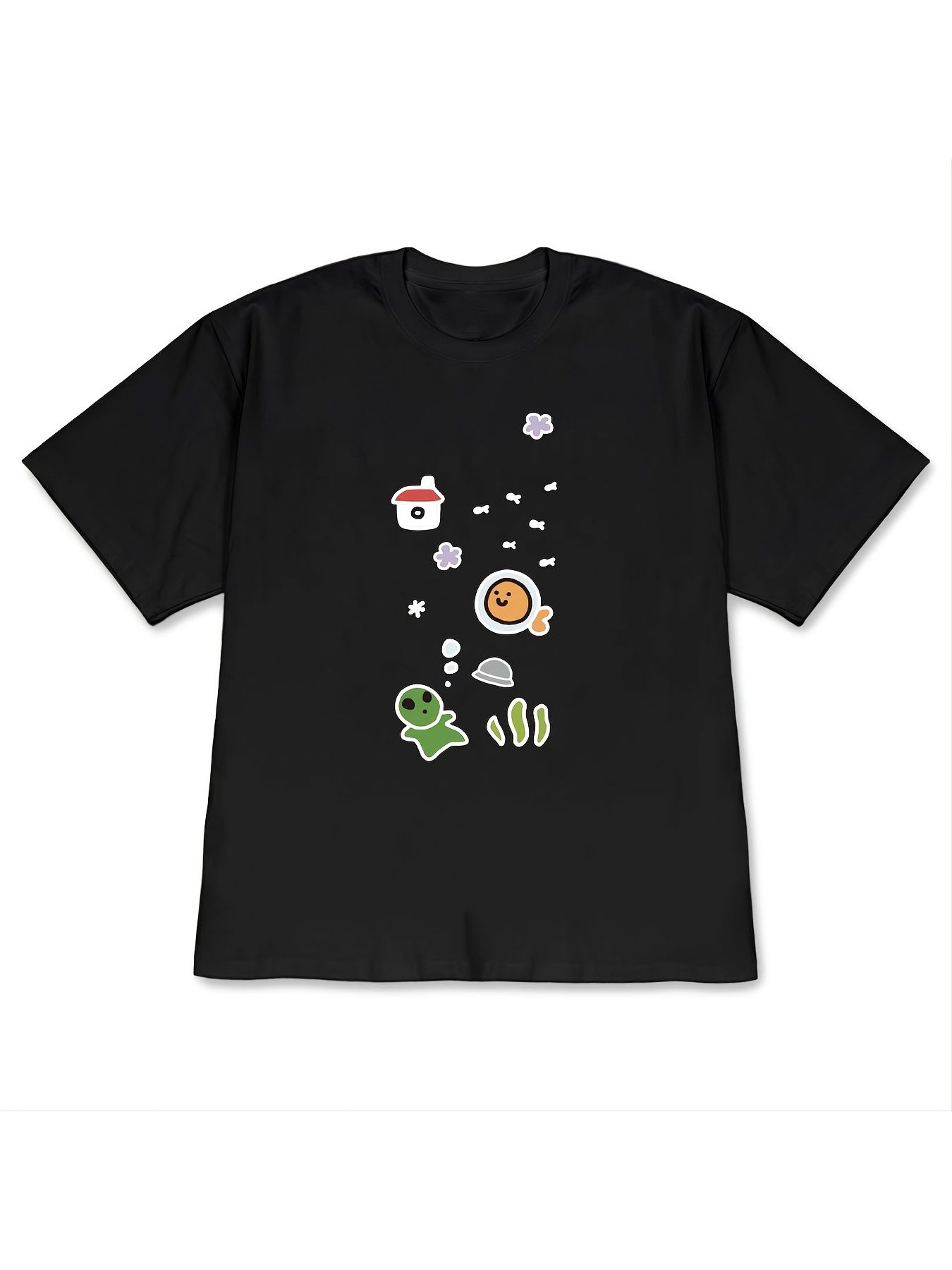 T-shirt de style coréen dessin - Summer Clothing Reviews avis et prix
